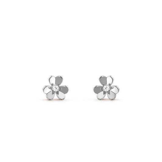 [✨ROSE✨]FRIVOLE MINI SILVER FLOWER EARRINGS