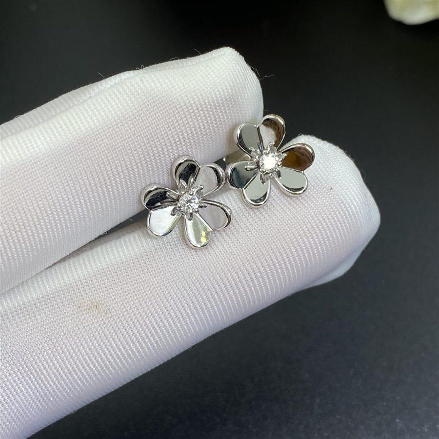 [✨ROSE✨]FRIVOLE MINI SILVER FLOWER EARRINGS