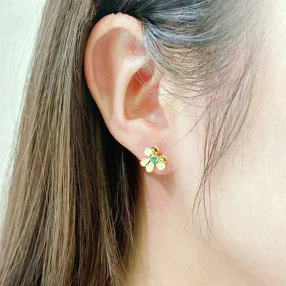 [✨ROSE✨]FRIVOLE  FLOWER MALACHITE EARRINGS