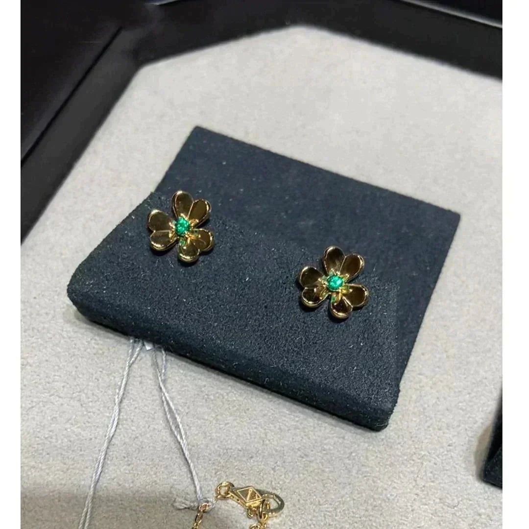 [✨ROSE✨]FRIVOLE  FLOWER MALACHITE EARRINGS