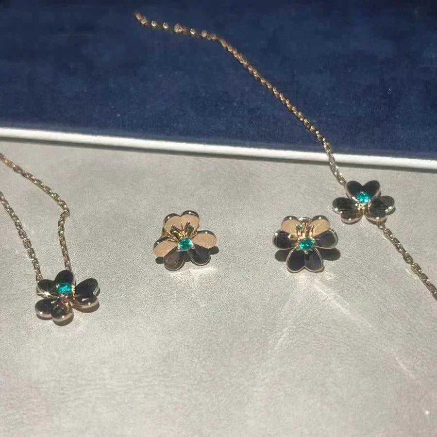 [✨ROSE✨]FRIVOLE  FLOWER MALACHITE EARRINGS