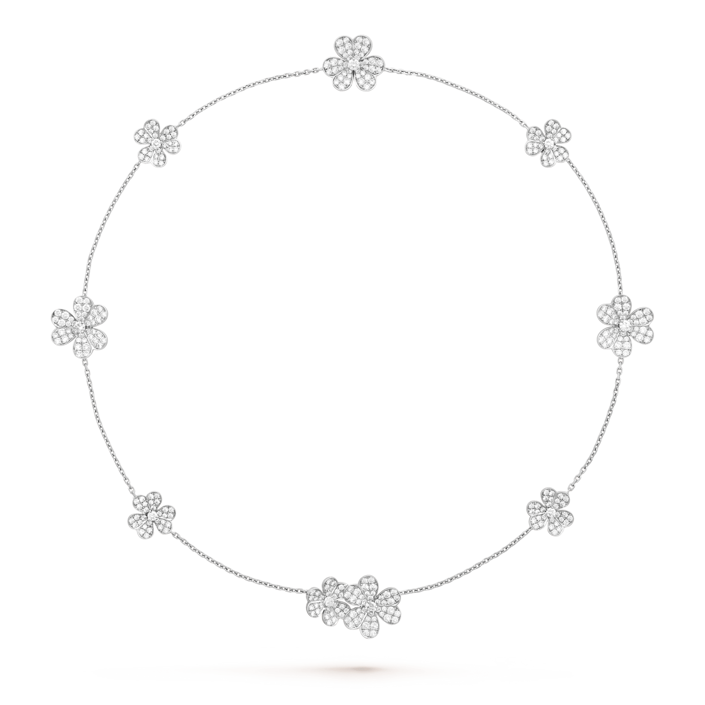 [✨ROSE✨]FRIVOLE SILVER 9 FLOWERS NECKLACE
