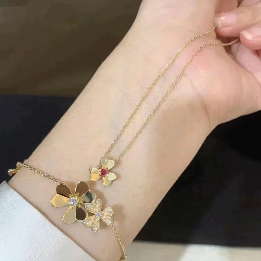 [✨ROSE✨]FRIVOLE GOLD FLOWER NECKLACE
