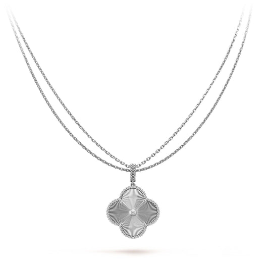 [✨ROSE✨]CLOVER 25MM SILVER BIG CLOVER NECKLACE