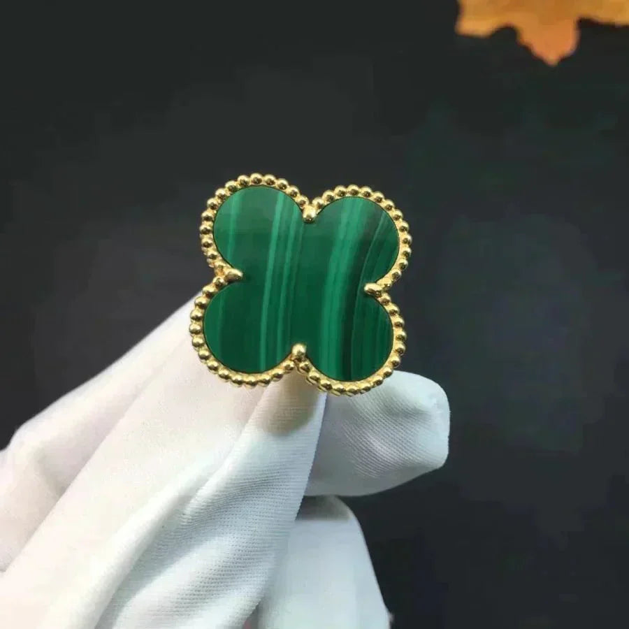 [✨ROSE✨]CLOVER MALACHITE RING