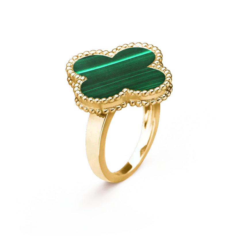 [✨ROSE✨]CLOVER MALACHITE RING
