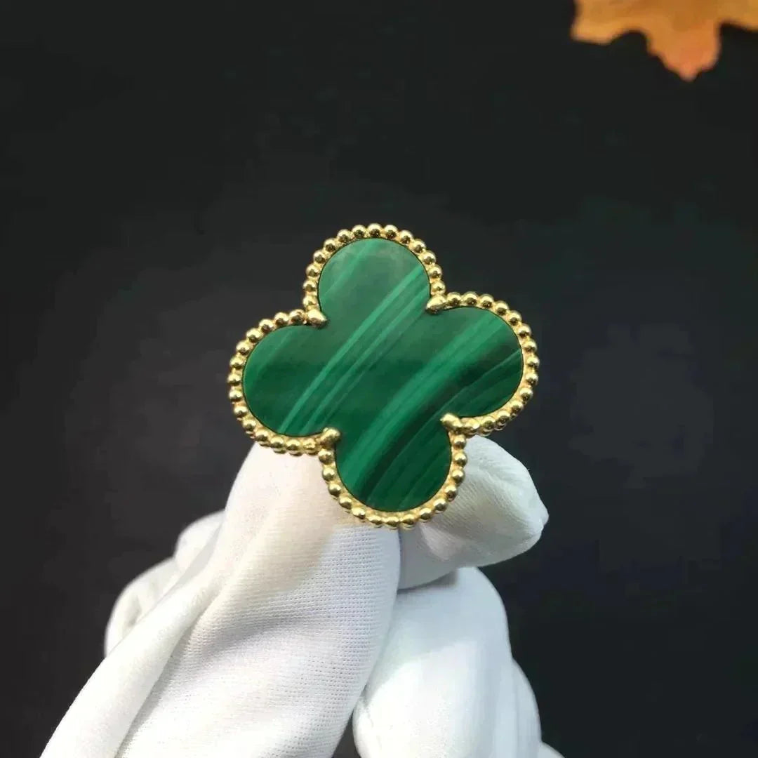 [✨ROSE✨]CLOVER MALACHITE RING