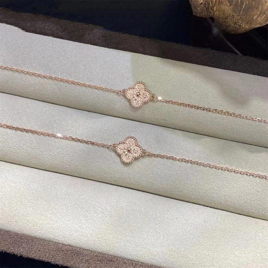 [✨ROSE✨]CLOVER SINGLE FLOWER BRACELET