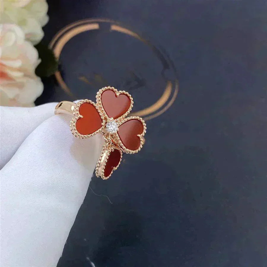 [✨ROSE✨]SWEET CLOVER CARNELIAN RING