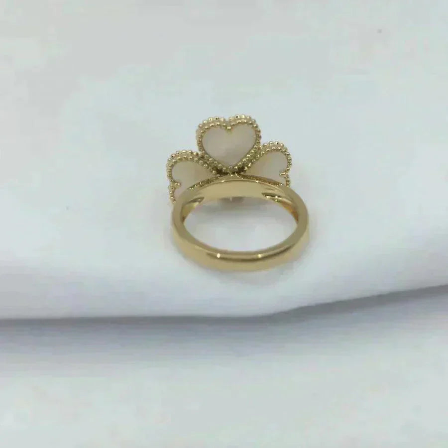 [✨ROSE✨]SWEET CLOVER WHITE MOP RING