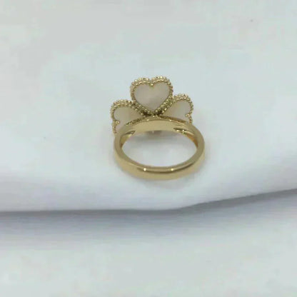 [✨ROSE✨]SWEET CLOVER WHITE MOP RING