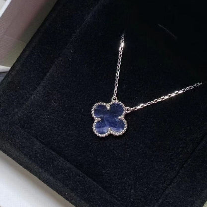 [✨ROSE✨]CLOVER 15MM PIETERSITE NECKLACE SILVER
