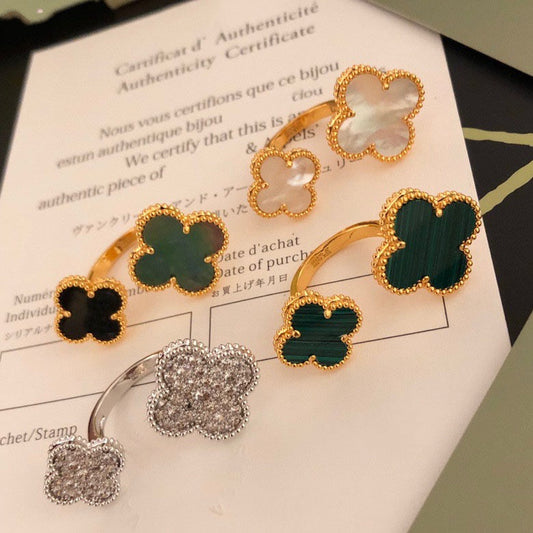 [✨ROSE✨]CLOVER BETWEEN THE FINGER RING