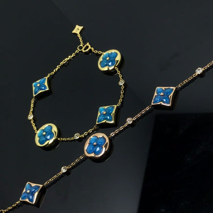 [✨ROSE✨]STAR AND SUN 4 MOTIF BLUE BRACELET