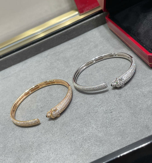 [✨ROSE✨]PANTHERE FULL DIAMOND OPEN BRACELET