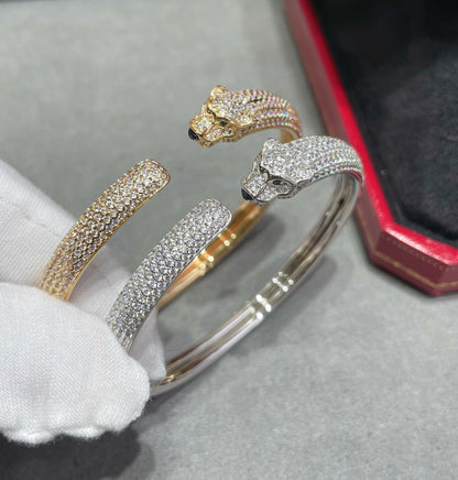 [✨ROSE✨]PANTHERE FULL DIAMOND OPEN BRACELET