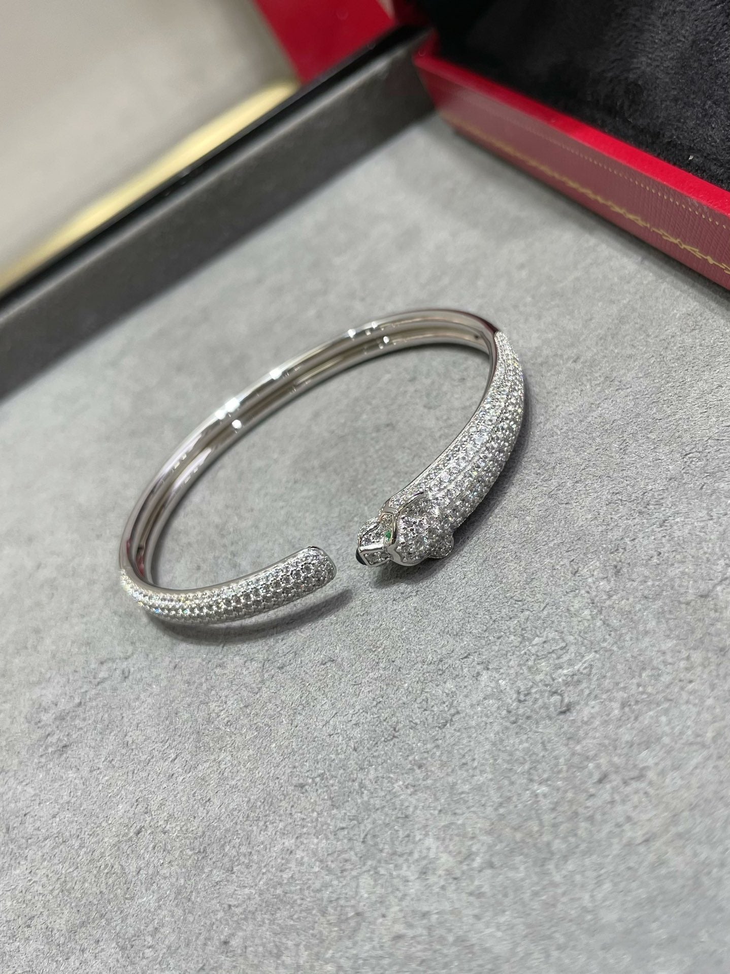 [✨ROSE✨]PANTHERE FULL DIAMOND OPEN BRACELET