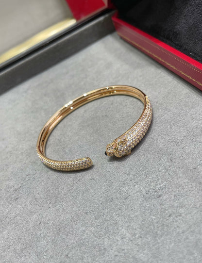 [✨ROSE✨]PANTHERE FULL DIAMOND OPEN BRACELET