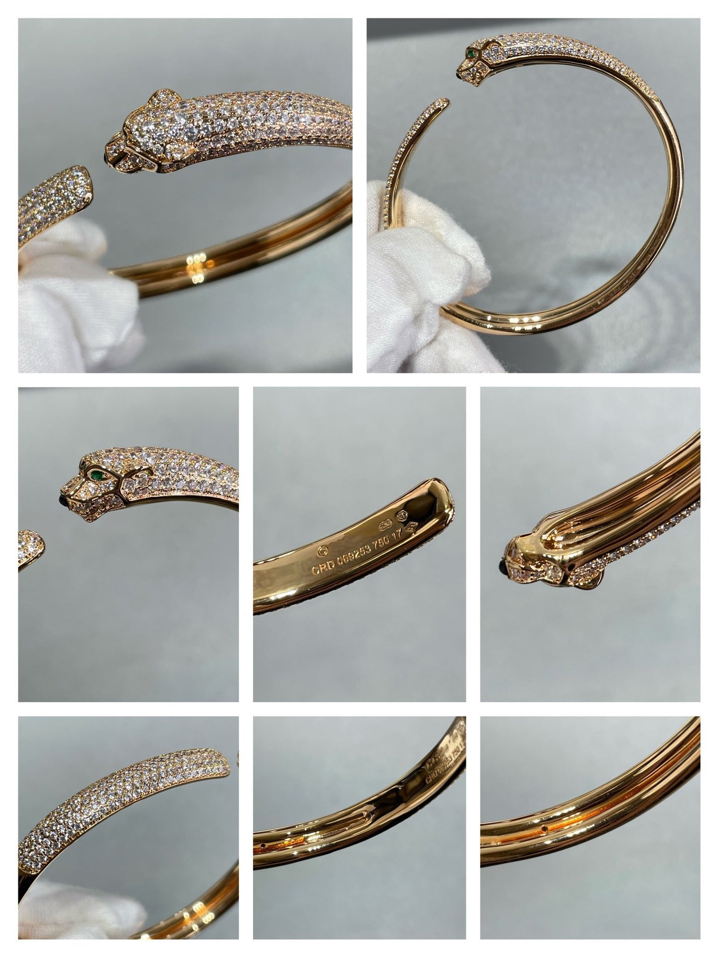 [✨ROSE✨]PANTHERE FULL DIAMOND OPEN BRACELET