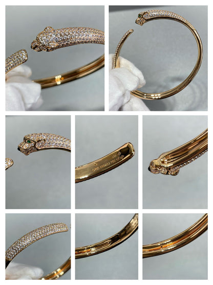 [✨ROSE✨]PANTHERE FULL DIAMOND OPEN BRACELET