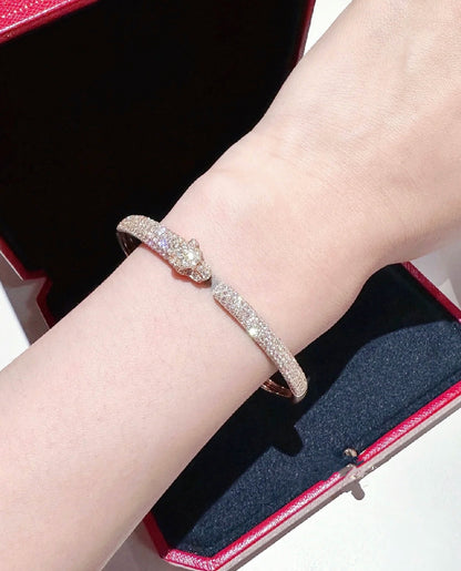 [✨ROSE✨]PANTHERE FULL DIAMOND OPEN BRACELET