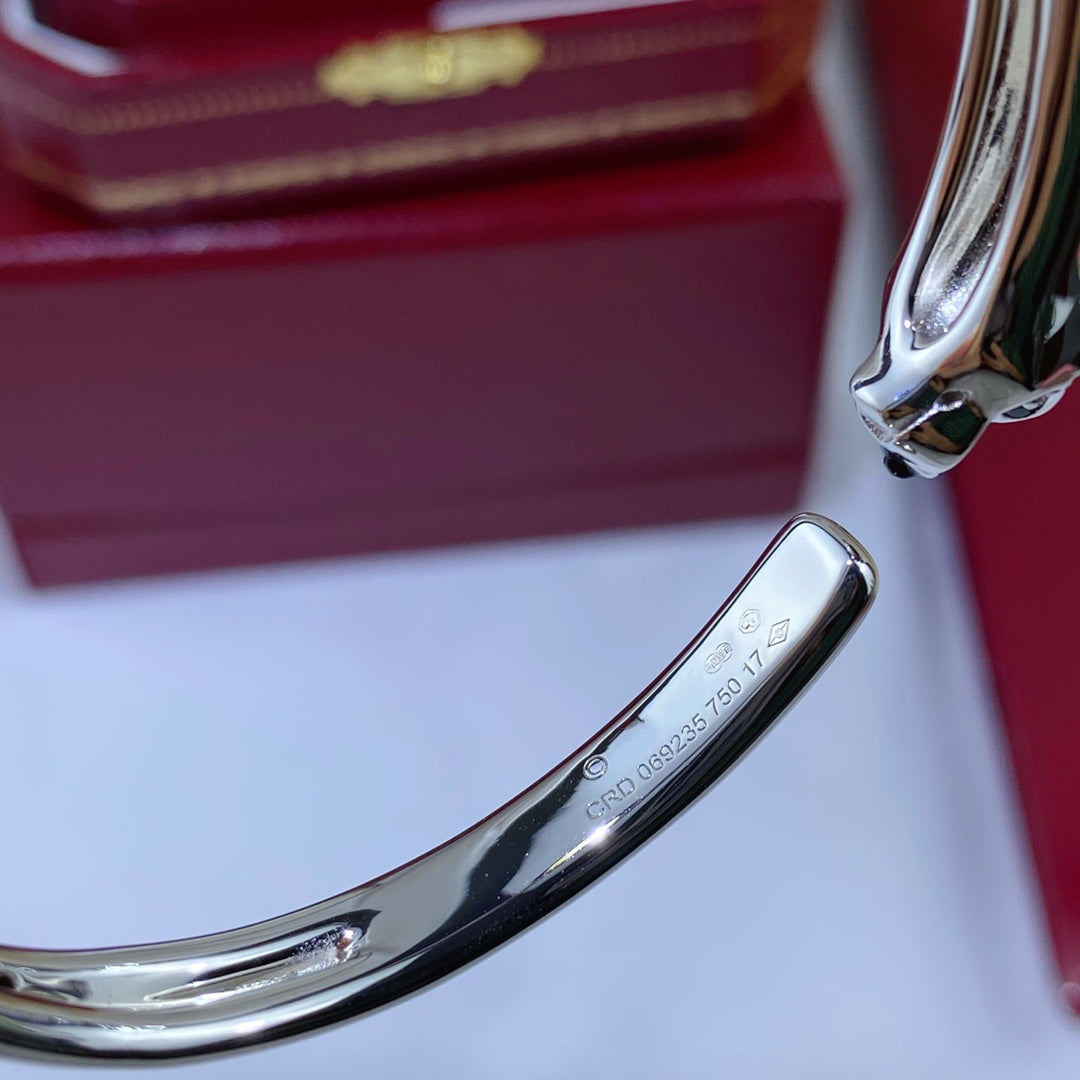 [✨ROSE✨]PANTHERE SILVER OPEN BRACELET