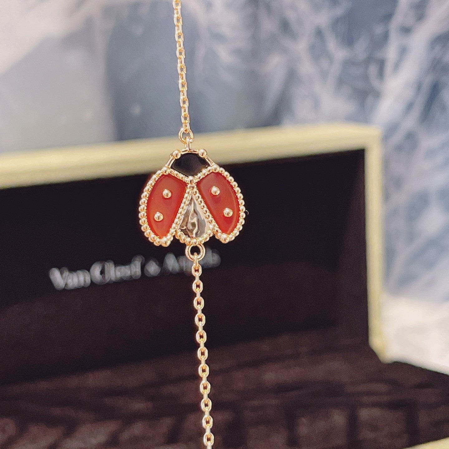 [✨ROSE✨]LUCKY SPRING 1 MOTIF PINK GOLD BRACELET