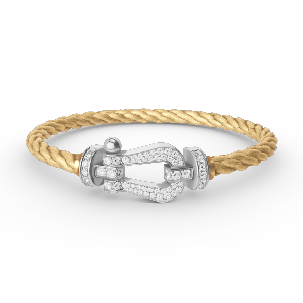 [✨ROSE✨]FORCE LARGE HORSESHOE FULL DIAMOND BRACELET SILVER