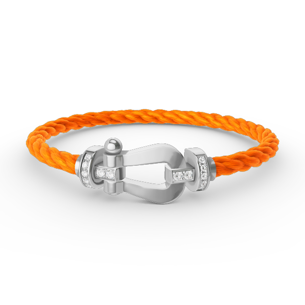 [✨ROSE✨]FORCE LARGE HORSESHOE HALF DIAMOND BRACELET SILVER