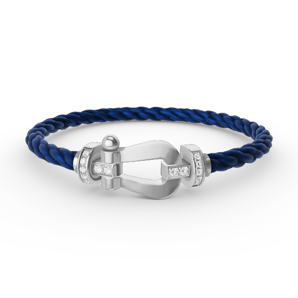 [✨ROSE✨]FORCE LARGE HORSESHOE HALF DIAMOND BRACELET SILVER