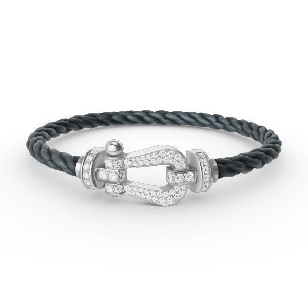 [✨ROSE✨]FORCE LARGE HORSESHOE FULL DIAMOND BRACELET SILVER