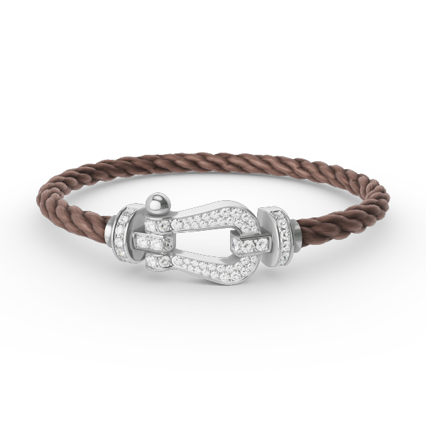[✨ROSE✨]FORCE LARGE HORSESHOE FULL DIAMOND BRACELET SILVER