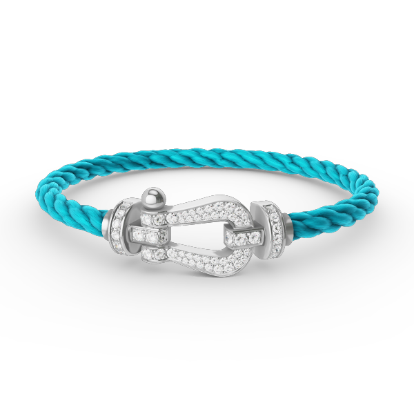 [✨ROSE✨]FORCE LARGE HORSESHOE FULL DIAMOND BRACELET SILVER
