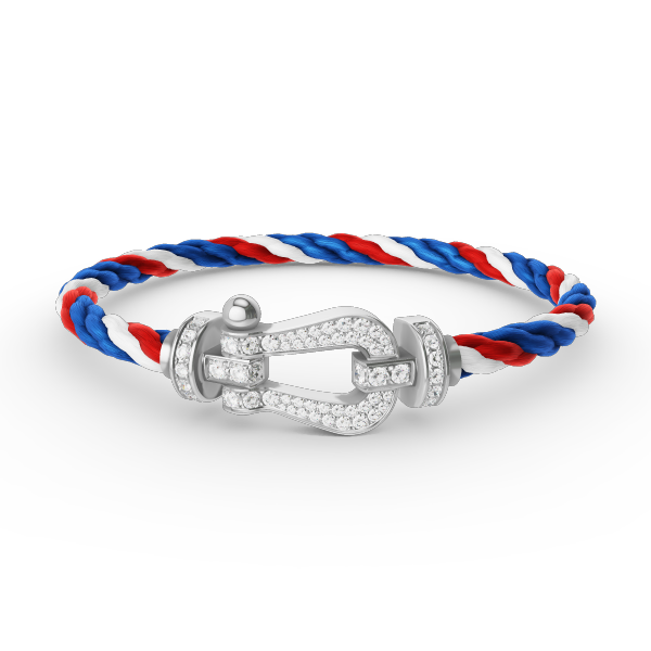 [✨ROSE✨]FORCE LARGE HORSESHOE FULL DIAMOND BRACELET SILVER
