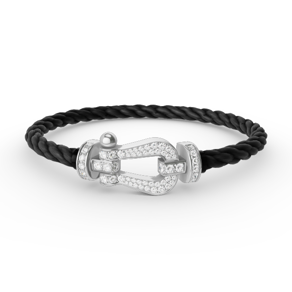 [✨ROSE✨]FORCE LARGE HORSESHOE FULL DIAMOND BRACELET SILVER