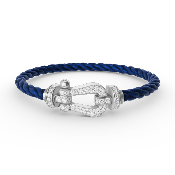 [✨ROSE✨]FORCE LARGE HORSESHOE FULL DIAMOND BRACELET SILVER