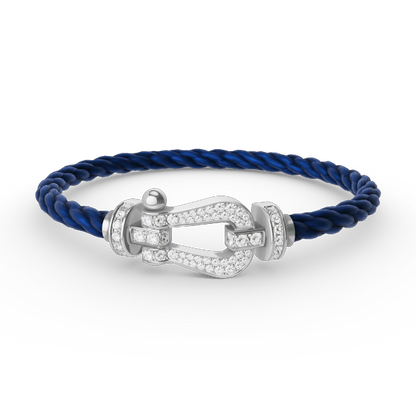 [✨ROSE✨]FORCE LARGE HORSESHOE FULL DIAMOND BRACELET SILVER