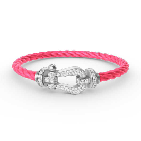[✨ROSE✨]FORCE LARGE HORSESHOE FULL DIAMOND BRACELET SILVER