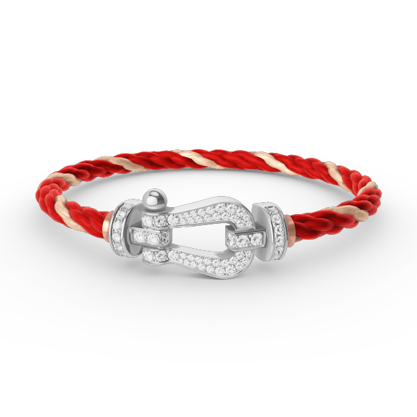 [✨ROSE✨]FORCE LARGE HORSESHOE FULL DIAMOND BRACELET SILVER
