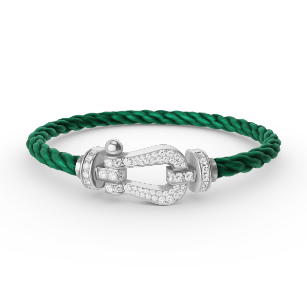 [✨ROSE✨]FORCE LARGE HORSESHOE FULL DIAMOND BRACELET SILVER
