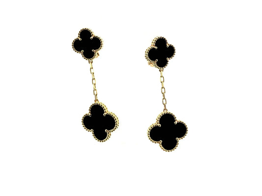 [✨ROSE✨]CLOVER 2 MOTIFS  EARRINGS (MULTIPLE CHOICESC