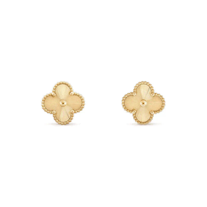 [✨ROSE✨]CLOVER MEDIUM 1 MOTIFS LASER EARRINGS