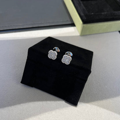 [✨ROSE✨]CLOVER MINI DIAMOND STUD EARRINGS